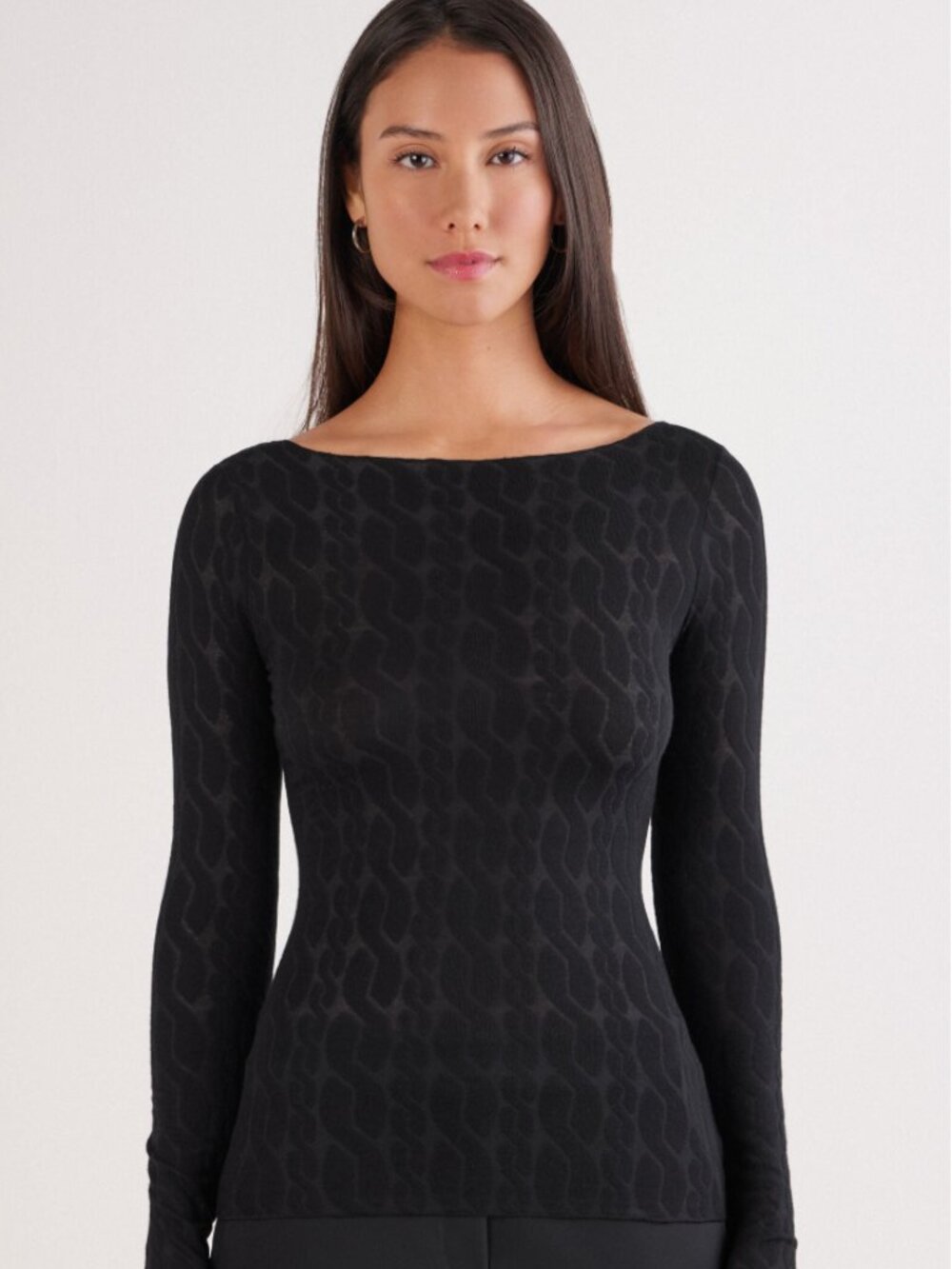 Intimissimi Boat Neck Top in Ultralight with Cashmere
